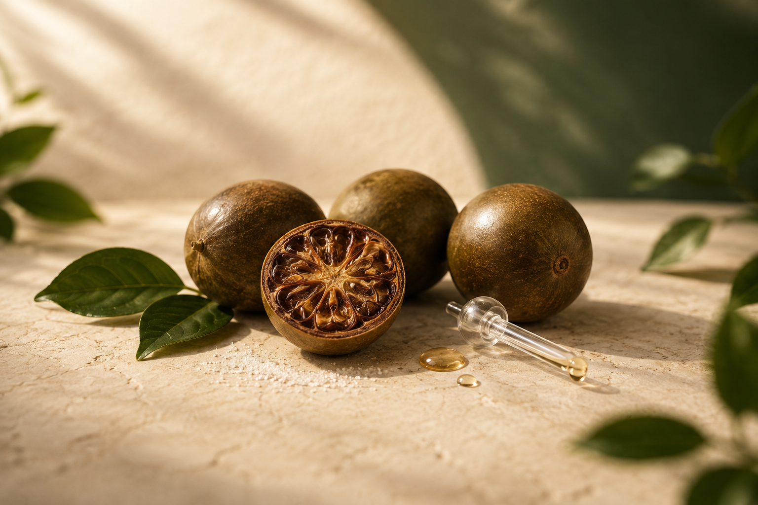 Monk fruit natural science still life